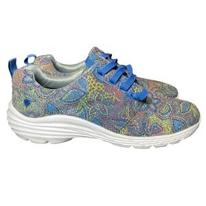 Nurse Mates Shoes 9M Colorful Floral Orthotic Slip Resistant Align Velocity
